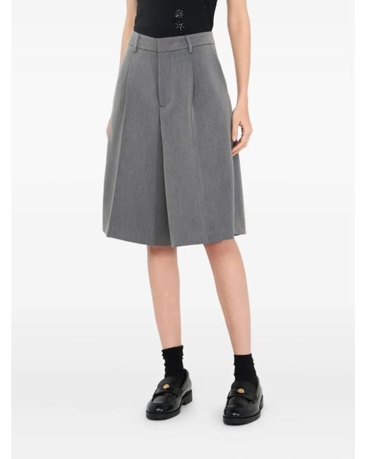 Liu Jo Women's Gray Pleated Shorts
