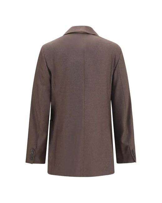Max Mara Brown Double-Breasted Peak-Lapels Jacket