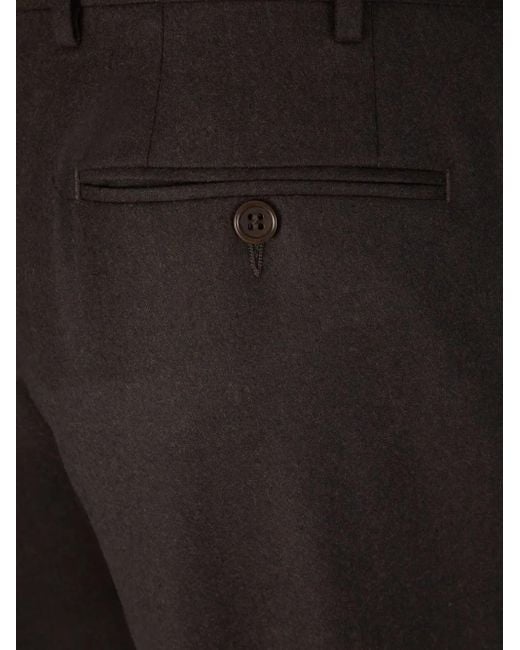 Canali Wollen Broek in het Black voor heren