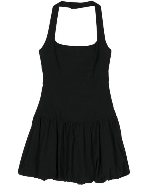 Reformation Black Babette Halterneck Dress