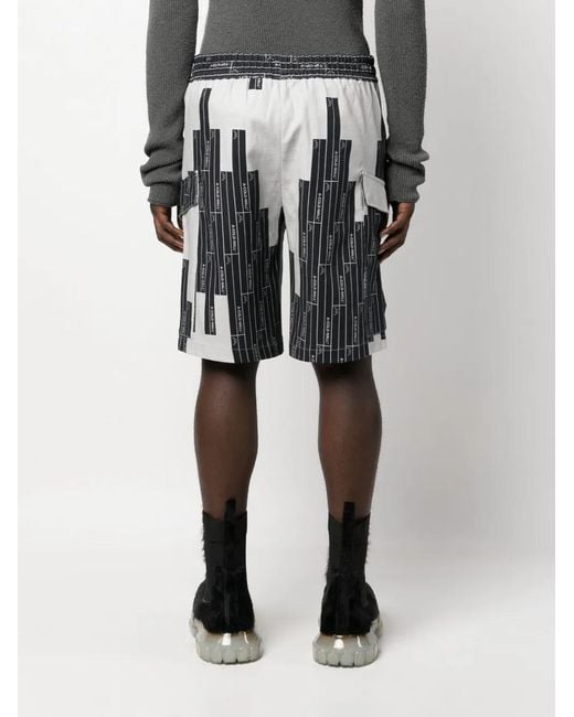 A_COLD_WALL* Gray Vector-Monogram Cargo Shorts for men