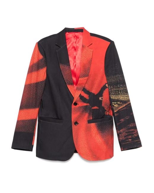 Kidsuper Red Spiralingman Blazer for men