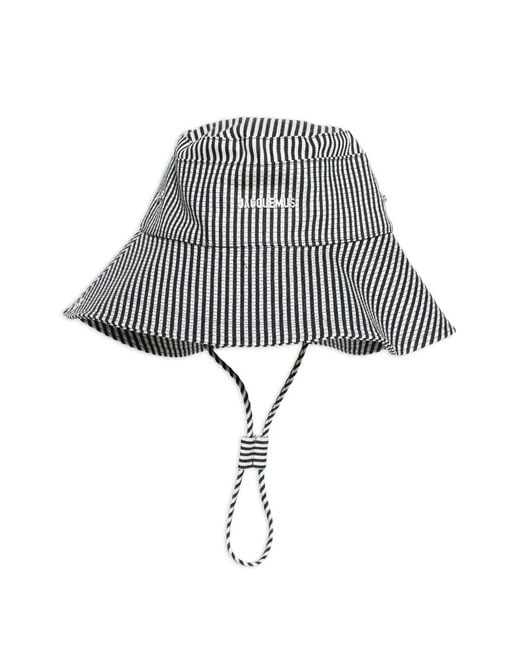 Jacquemus Blue De-Nîmes Striped Hat