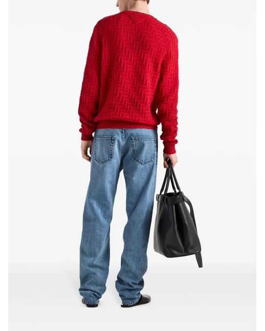 Prada Blue Low-Rise Jeans for men