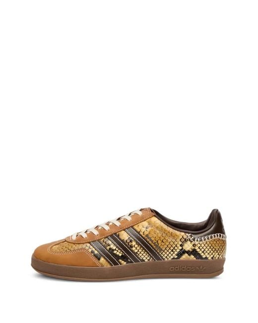 Wales Bonner White X Adidas Originals Gazelle Snake-Embossed Leather Sneakers