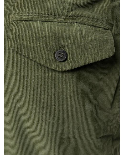Golden Goose Deluxe Brand Green Straight Leg Corduroy Trousers for men
