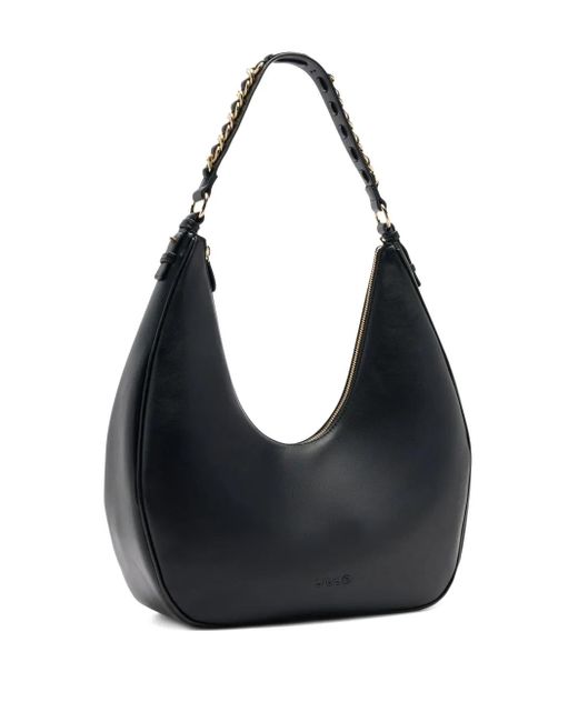Liu Jo Black Large Chain-Embellished Shoulder Bag