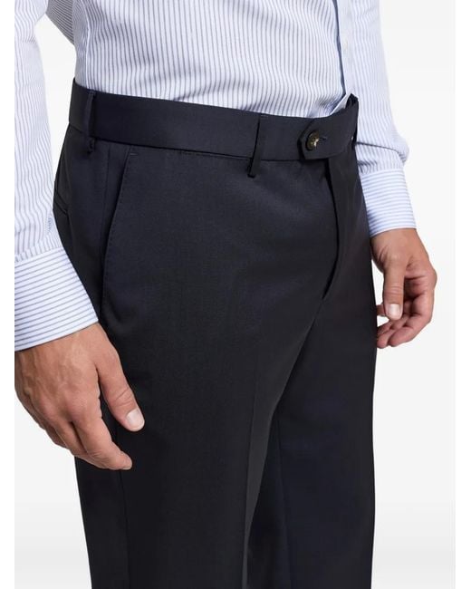 Peserico Blue Wool Trousers for men