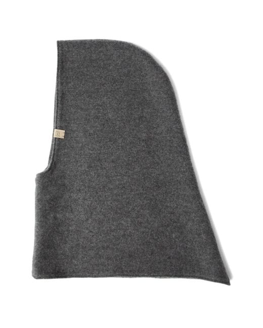 Brunello Cucinelli Gray Logo-Detail Balaclava