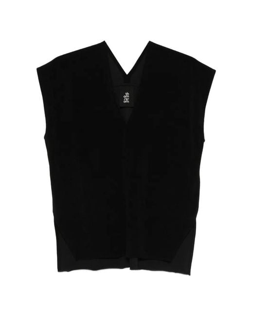 Thom Krom Black V-Neck Sleeveless Top