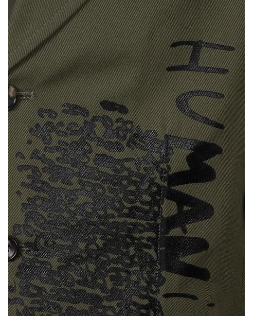 Comme des Garçons Green Printed Jacket for men