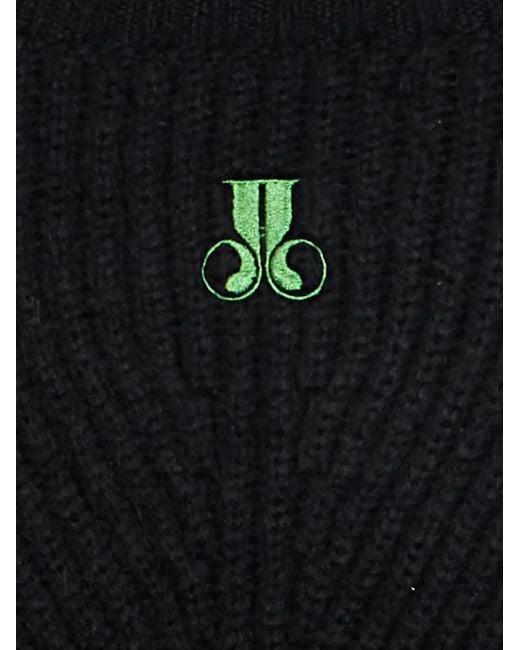 LaDoubleJ Black High Kick Pullover (Mit Federn)