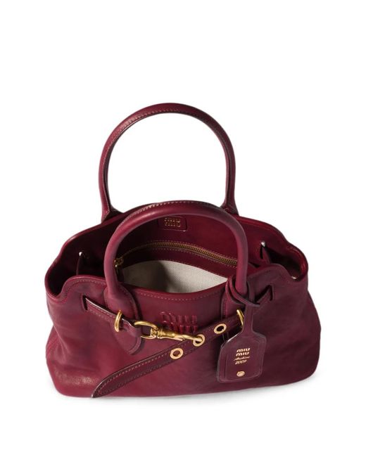 Miu Miu Purple Aventure Nappa-Leather Bag