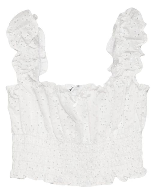 Reformation White Emberly Top