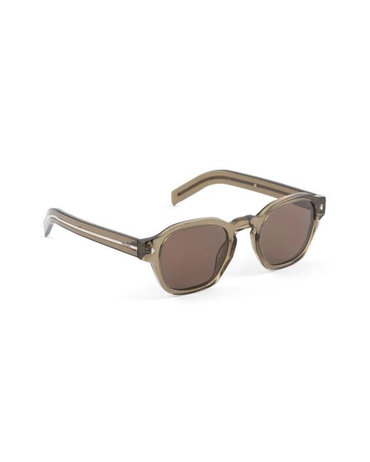 Prada Brown Round-Frame Sunglasses for men
