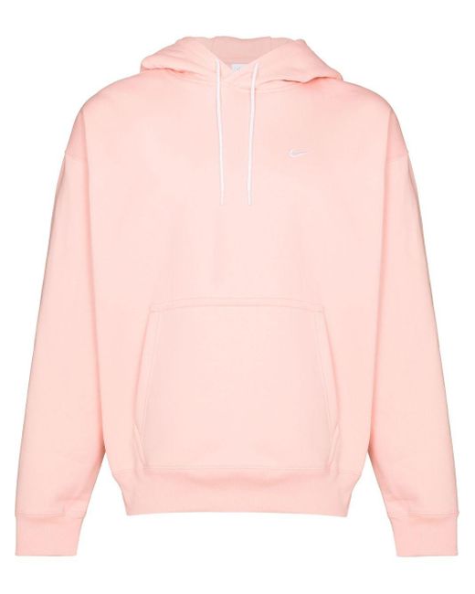 Nike Swoosh-embroidered Oversized Hoodie in Pink for Men | Lyst Canada