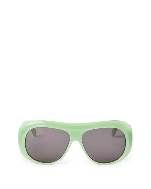 Palm Angels Gray Full-Rim Pilot-Frame Sunglasses