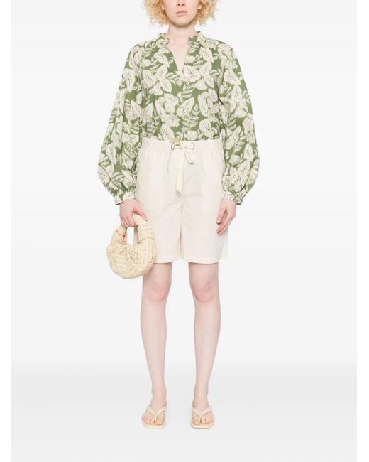 Marc O' Polo White Drawstring-Waist Shorts