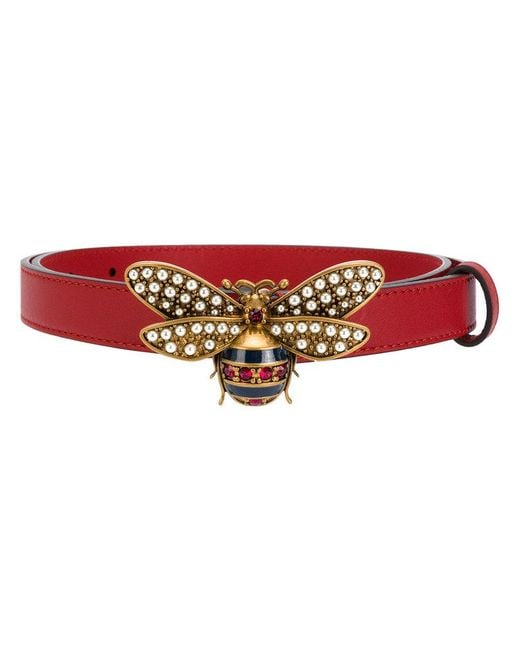 Gucci Bee Belt in Red Lyst