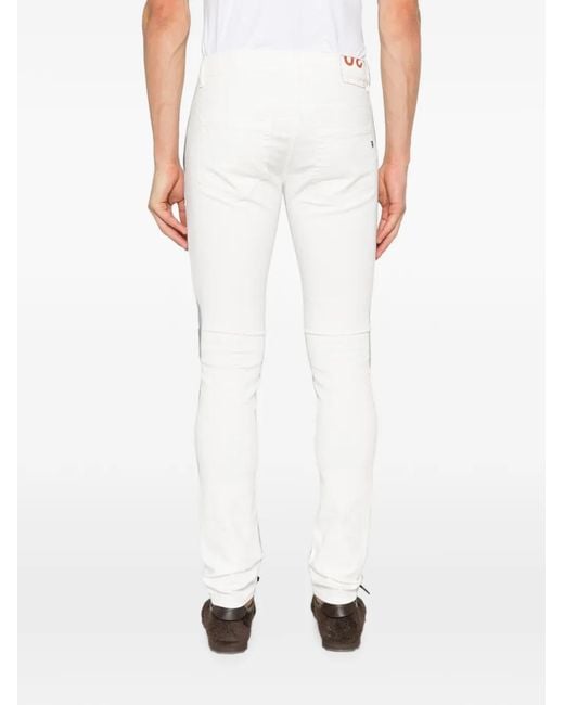 Dondup White George Logo-Plaque Jeans for men