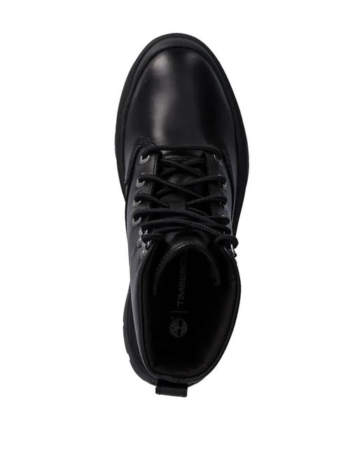 Timberland Black Leather Combat Boots