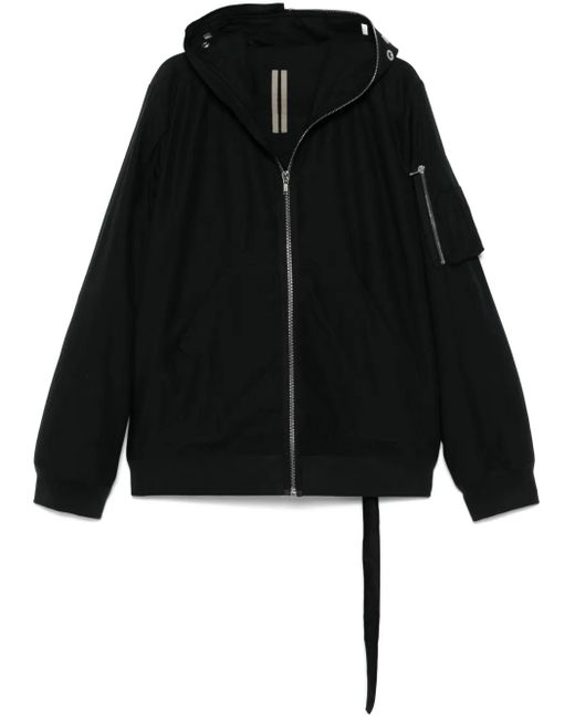 Rick Owens Black Gimp Flight Jacket for men