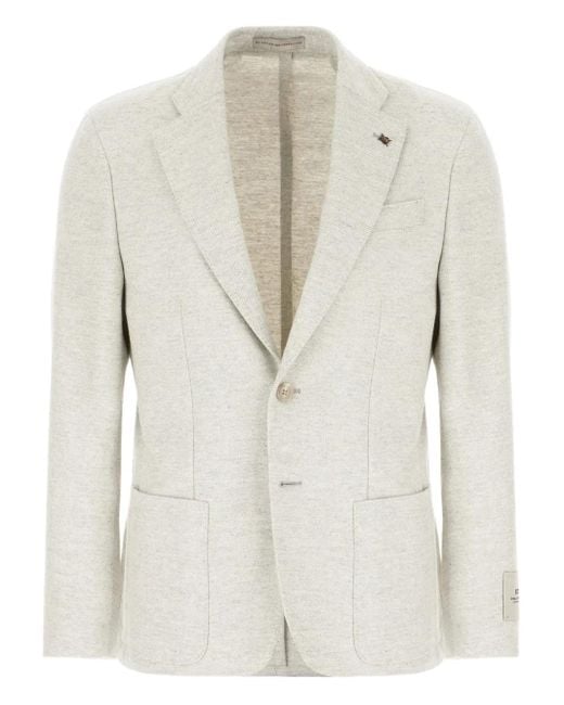Blazer À Simple Boutonnage Corneliani pour homme en coloris White