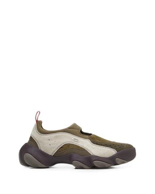 Oakley Green Flesh Suede-Pannel Sandals for men