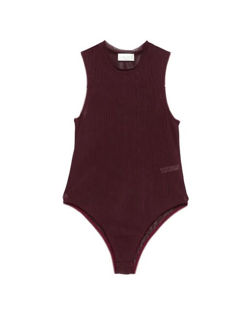 Forte_forte Purple Scalloped Bodysuit
