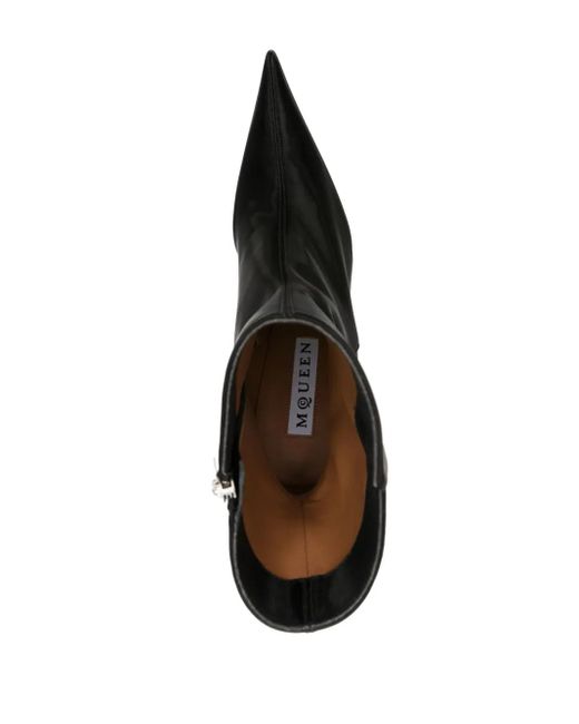 McQueen Black Heeled Ankle Boots