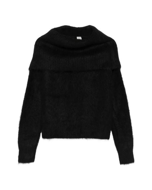 Totême Black Funnel Sweater
