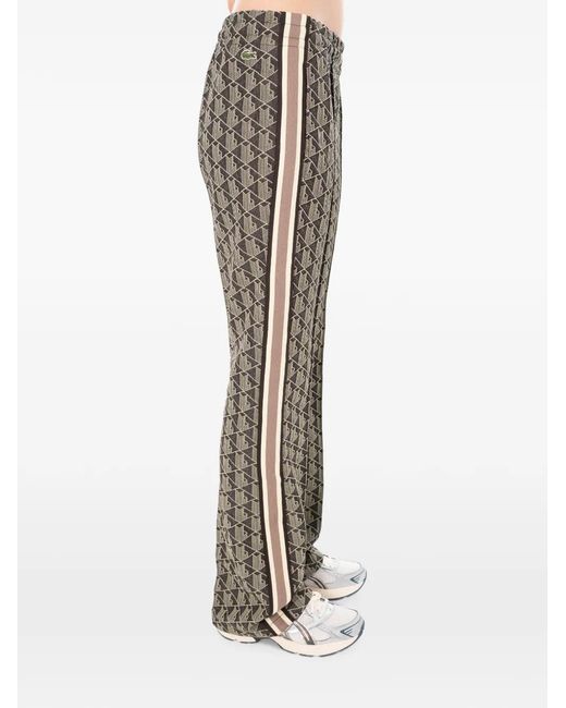 Lacoste Black Monogram Logo-Patch Track Pants
