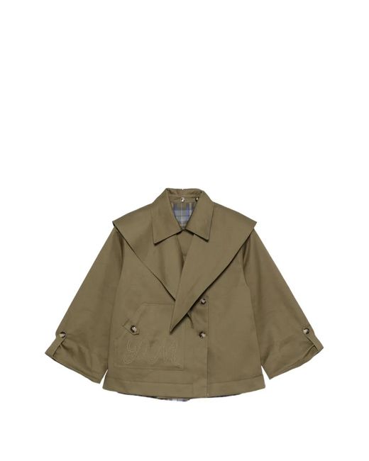 Damson Madder Green Jerry Trench Coat