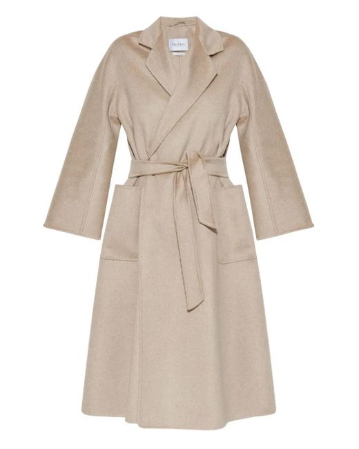 Max Mara Natural Ludmilla Wickelmantel Mit Gürtel