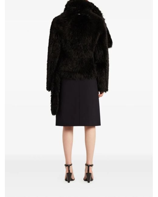Courreges Black Plush Short Jacket