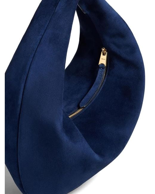 Khaite Blue Zip Shoulder Bag