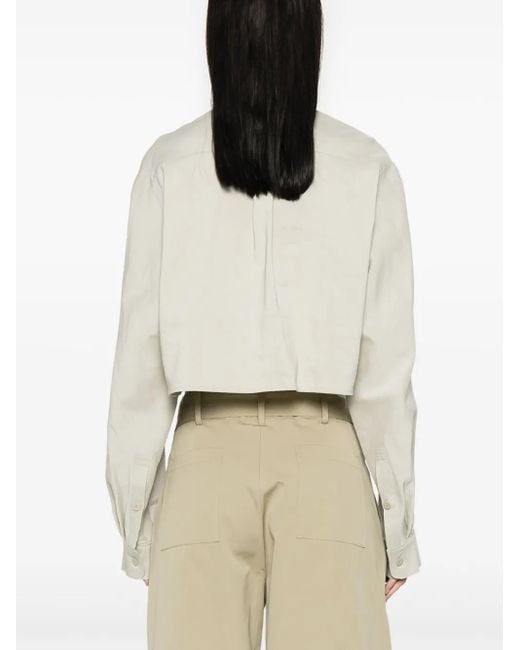 Low Classic White Pocket Cropped Shirt