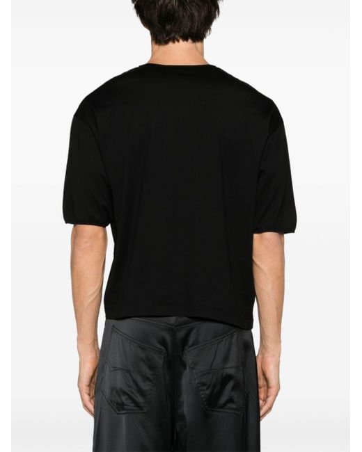 T-shirt en coton mercerisé Lemaire pour homme en coloris Black
