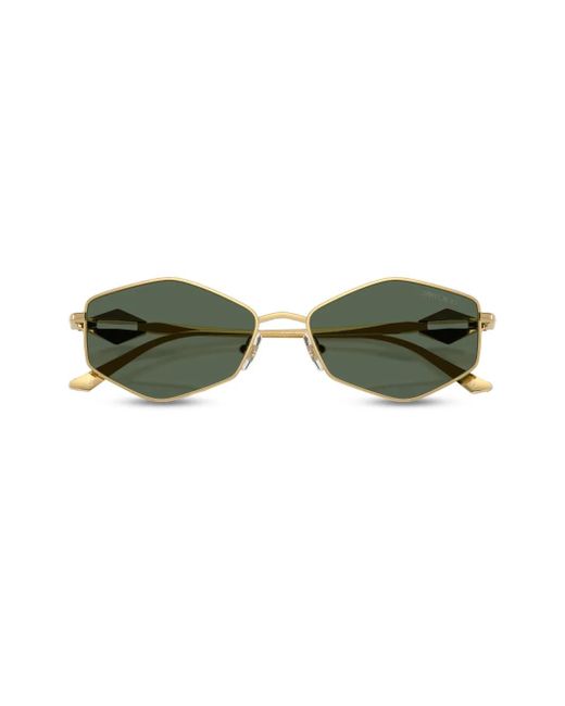 Jimmy Choo Green Logo-Engraved Sunglasses