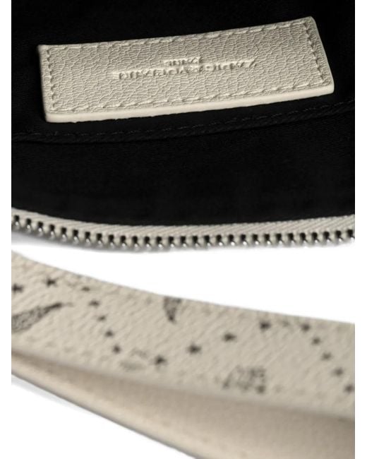 Zadig & Voltaire White Logo-Print Zip Clutch Bag