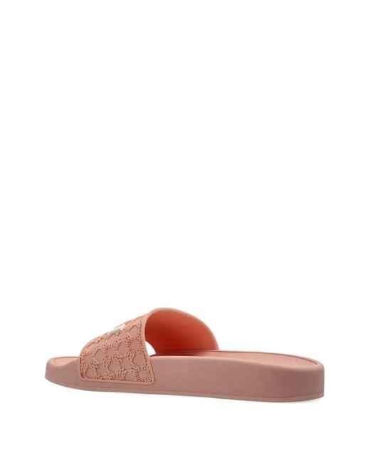 Amiri Pink Ma Quad Embossed Slides