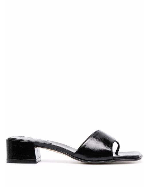 Paloma Wool Jacoba Leather Slip-on Sandals in Black | Lyst