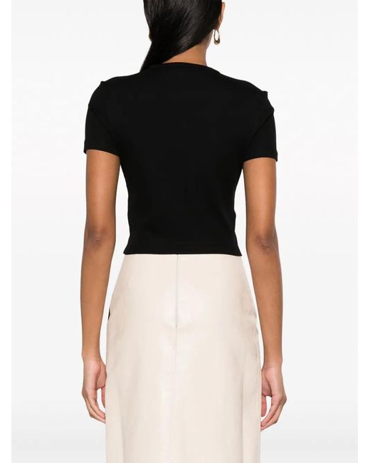 Fendi Black Logo Cotton T-Shirt