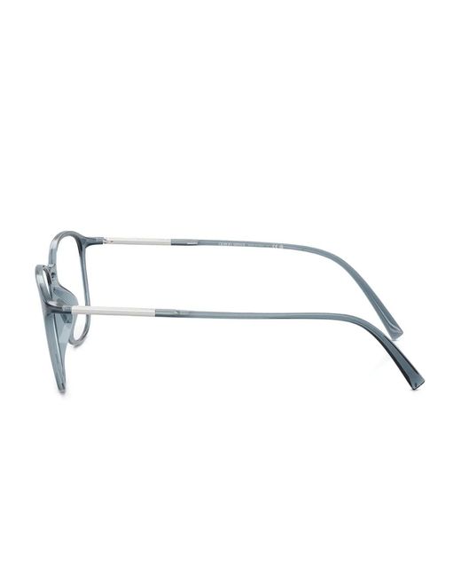 Giorgio Armani Blue Rectangle-Frame Glasses for men