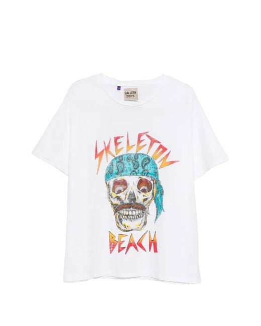 GALLERY DEPT. White Skeleton-Graphic T-Shirt