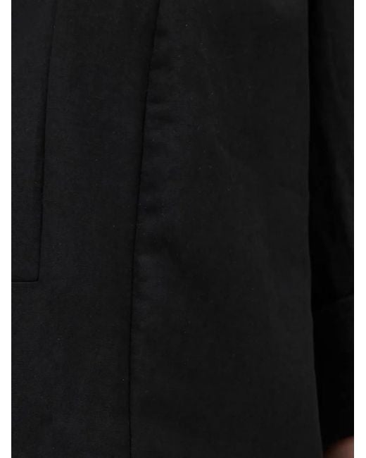Vince Black Collared Short-Sleeve Dress