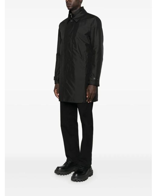 Fay Black Manteau À Fermeture Zippée for men