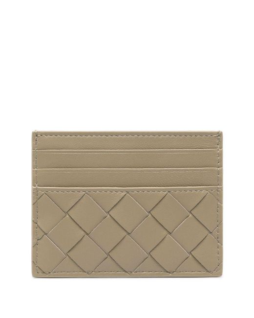 Bottega Veneta Natural Intrecciato Leather Card Holder
