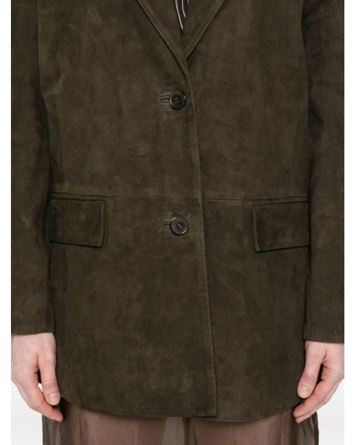 Gestuz Green Suede Blazer
