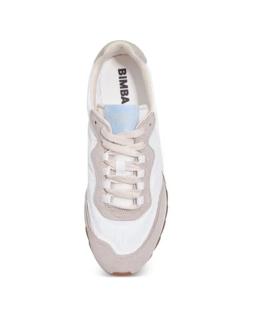 Bimba Y Lola White Panelled Lace-Up Sneakers